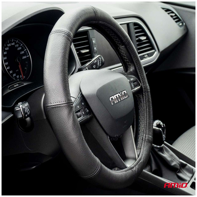 ΚΑΛΥΜΜΑ ΤΙΜΟΝΙΟΥ ΔΕΡΜΑΤΙΝΟ XXL 42-44CM ΜΑΥΡΟ AMIO - 1 ΤΕΜ.