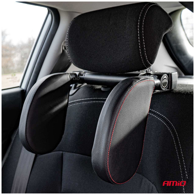 ΠΡΟΣΚΕΦΑΛΟ ΑΥΤΟΚΙΝΗΤΟΥ ΡΥΘΜΙΖΟΜΕΝΟ ΓΙΑ ΣΤΗΡΙΞΗ ΑΥΧΕΝΑ ΣΕ ΜΑΥΡΟ ΧΡΩΜΑ ΑΠΟ ΔΕΡΜΑΤΙΝΗ  ΑMiO - 1 TEM.