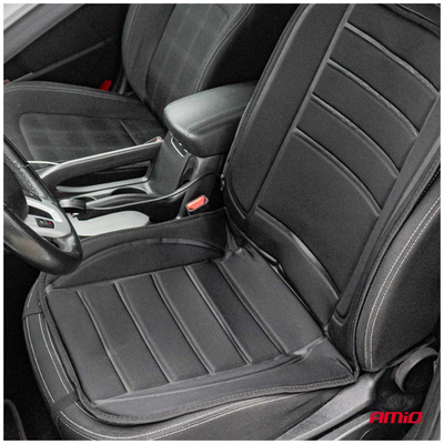 ΠΛΑΤΟΚΑΘΙΣΜΑ ΘΕΡΜΑΙΝΟΜΕΝΟ 12V 98x50cm ΑΦΡΩΔΕΣ ΥΛΙΚΟ ΚΑΙ ΥΦΑΣΜΑ ΜΑΥΡΟ AMIO - 1 ΤΕΜ.