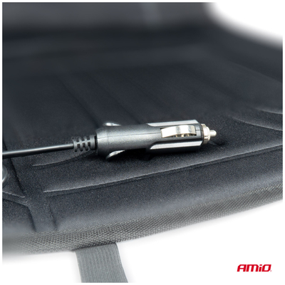 ΠΛΑΤΟΚΑΘΙΣΜΑ ΘΕΡΜΑΙΝΟΜΕΝΟ 12V 98x50cm ΑΦΡΩΔΕΣ ΥΛΙΚΟ ΚΑΙ ΥΦΑΣΜΑ ΜΑΥΡΟ AMIO - 1 ΤΕΜ.