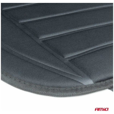 ΠΛΑΤΟΚΑΘΙΣΜΑ ΘΕΡΜΑΙΝΟΜΕΝΟ 12V 98x50cm ΑΦΡΩΔΕΣ ΥΛΙΚΟ ΚΑΙ ΥΦΑΣΜΑ ΜΑΥΡΟ AMIO - 1 ΤΕΜ.