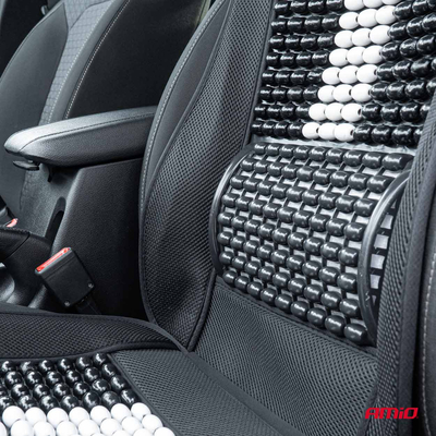 ΠΛΑΤΟΚΑΘΙΣΜΑ ΜΕ ΞΥΛΙΝΕΣ ΜΠΙΛΙΕΣ ΠΡΟΣΚΕΦΑΛΟ & ΥΠΟΣΤΗΡΙΞΗ ΣΤΗΝ ΜΕΣΗ ΜΑΥΡΟ/ΛΕΥΚΟ AMIO - 1 ΤΕΜ.