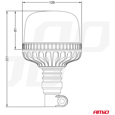 ΦΑΡΟΣ DIAMONT W25P ΜΕ ΛΕΥΚΟ ΚΑΠΑΚΙ 12/24V 24xSMD LED ΠΟΡΤΟΚΑΛΙ ΕΛΑΣΤΙΚΟΣ ΒΙΔΩΤΟΣ 201x126mm ΑΜΙΟ - 1 ΤΕΜ.