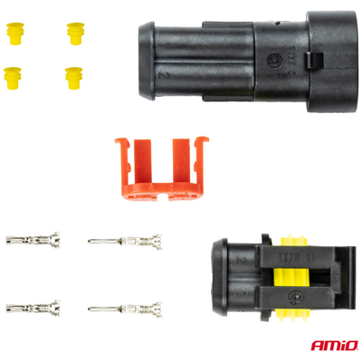ΣΥΝΔΕΣΜΟΣ ΚΑΛΩΔΙΩΝ ΜΕ ΑΡΣΕΝΙΚΗ & ΘΗΛΥΚΗ ΦΙΣΑ ΣΥΝΔΕΣΗΣ 2PIN ΑΔΙΑΒΡΟΧΟΣ IP67 ΑΜΙΟ - 1 ΤΕΜ.