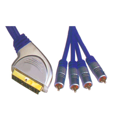 SCART-4 RCA ΝΙΚΕΛ CR-634/5M