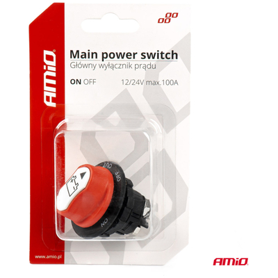 ΔΙΑΚΟΠΤΗΣ POWER-OFF ΜΠΑΤΑΡΙΑΣ 12>32V max100A preak 500A 29mm 3 ΛΕΙΤΟΥΡΓΙΩΝ ΑΜΙΟ - 1 ΤΕΜ.