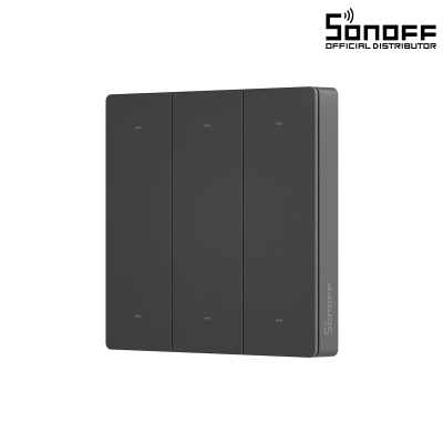 GloboStar® 80093 SONOFF R5-3C Free Wiring eWeLink Remote Switchman Smart Wall Stick-On Switch WiFi With 2 x Battery 3V 2032 3 Way