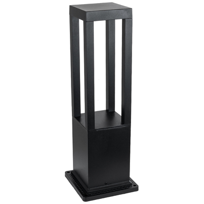 GloboStar® HONEYBEE 90541 Φωτιστικό Κήπου - Κολωνάκι Αρχιτεκτονικού Φωτισμού Εξωτερικού Χώρου LED 15W 1500lm 120° AC 220-240V - Αδιάβροχο IP65 - Σώμα Αλουμινίου & ABS - Μ20 x Π20 x Υ60cm - Θερμό Λευκό 2700K - Μαύρο - 2 Χρόνια Εγγύηση