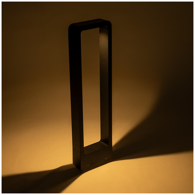 GloboStar® BACKYARD 90546 Φωτιστικό Κήπου - Κολωνάκι Αρχιτεκτονικού Φωτισμού Εξωτερικού Χώρου LED 15W 1500lm 120° AC 220-240V - Αδιάβροχο IP65 - Σώμα Αλουμινίου & ABS - Μ16 x Π5.5 x Υ58cm - Θερμό Λευκό 2700K - Μαύρο - 2 Χρόνια Εγγύηση