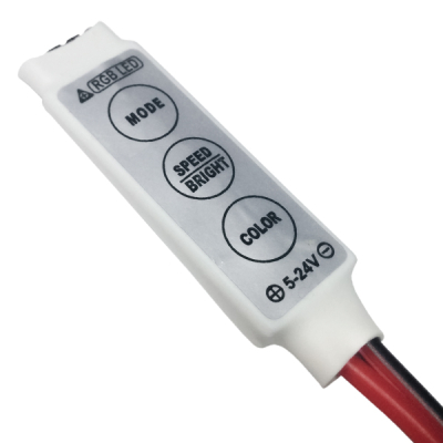 LED RGB Controller με Καλώδιο 5v (30w) - 12v (72w) - 24v (144w) DC GloboStar 77412