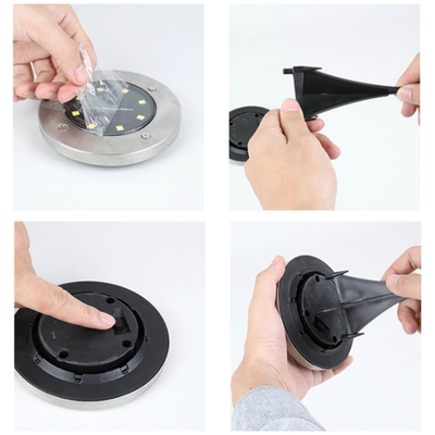 GloboStar® 71503 Αυτόνομο Ηλιακό Φωτιστικό Κήπου LED SMD 3W 170lm με Ενσωματωμένη Μπαταρία 600mAh - Φωτοβολταϊκό Πάνελ με Αισθητήρα Ημέρας-Νύχτας Αδιάβροχο IP65 Θερμό Λευκό 3000K