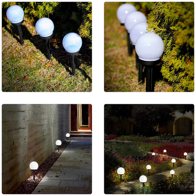 GloboStar® 71472 Αυτόνομο Ηλιακό Φωτιστικό LED SMD 1W 100lm με Ενσωματωμένη Μπαταρία 300mAh - Φωτοβολταϊκό Πάνελ με Αισθητήρα Ημέρας-Νύχτας Αδιάβροχο IP65 Φανάρι Κήπου Στρογγυλό Ψυχρό Λευκό 6000K