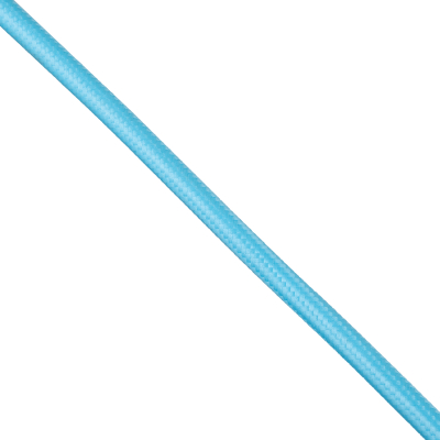 GloboStar® 77609 Στρογγυλό Υφασμάτινο Καλώδιο 1m 2 x 0.75mm² Γαλάζιο