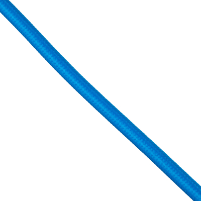 GloboStar® 77610 Στρογγυλό Υφασμάτινο Καλώδιο 1m 2 x 0.75mm² Μπλε