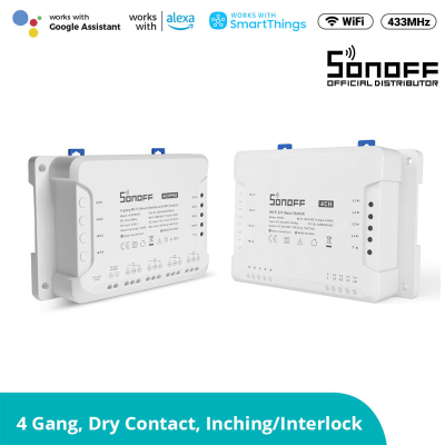 GloboStar® 80011 SONOFF 4CHPROR3 - Wi-Fi Smart Switch DIY Four Way 4 Gang & RF Control - 4 Output Channel