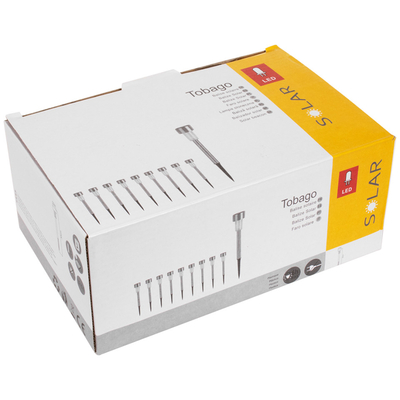 GloboStar® 71520-10 ΣΕΤ 10 Τεμαχίων Αυτόνομα Ηλιακά Φωτιστικά LED SMD 1W 100lm με Ενσωματωμένη Μπαταρία 600mAh - Φωτοβολταϊκό Πάνελ με Αισθητήρα Ημέρας-Νύχτας Αδιάβροχο IP65 Φανάρι Κήπου Στρογγυλό Ψυχρό Λευκό 6000K