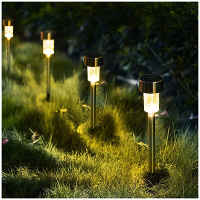 GloboStar® 71521 Αυτόνομο Ηλιακό Φωτιστικό LED SMD 1W 100lm με Ενσωματωμένη Μπαταρία 600mAh - Φωτοβολταϊκό Πάνελ με Αισθητήρα Ημέρας-Νύχτας Αδιάβροχο IP65 Φανάρι Κήπου Στρογγυλό Θερμό Λευκό 3000K