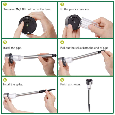 GloboStar® 71521 Αυτόνομο Ηλιακό Φωτιστικό LED SMD 1W 100lm με Ενσωματωμένη Μπαταρία 600mAh - Φωτοβολταϊκό Πάνελ με Αισθητήρα Ημέρας-Νύχτας Αδιάβροχο IP65 Φανάρι Κήπου Στρογγυλό Θερμό Λευκό 3000K