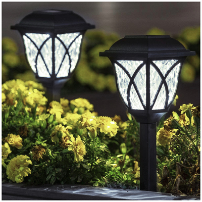 GloboStar® 85703 ΣΕΤ 6 Τεμαχίων Αυτόνομα Ηλιακά Φωτιστικά LED SMD 1W 100lm με Ενσωματωμένη Μπαταρία 600mAh - Φωτοβολταϊκό Πάνελ με Αισθητήρα Ημέρας-Νύχτας Αδιάβροχο IP65 Φανάρι Κήπου Τετράγωνο Λευκό Λευκό 6000K