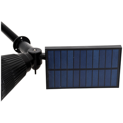 GloboStar® 85709 Μαύρο Προβολάκι Σποτ Κήπου Πλαστικό Καρφωτό LED HIGH POWER 8W 800lm με Ενσωματωμένη Μπαταρία 2200mAh - Φωτοβολταϊκό Πάνελ με Αισθητήρα Ημέρας-Νύχτας Αδιάβροχo IP67 Θερμό Λευκό 3000K