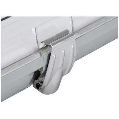 GloboStar® 90611 60cm Tri-Proof Πλαστικό PC Σκαφάκι με Μεταλλικά Clips για 2 x Λάμπες T8 Τύπου Φθορίου LED Τροφοδοσίας Ενός Άκρου Αδιάβροχο IP65