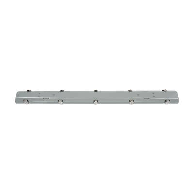 GloboStar® 90613 120cm Tri-Proof Πλαστικό PC Σκαφάκι με Μεταλλικά Clips για 2 x Λάμπες T8 Τύπου Φθορίου LED Τροφοδοσίας Ενός Άκρου Αδιάβροχο IP65