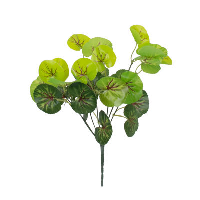 GloboStar® CENTELLA 78267 Τεχνητό Φυτό Σεντέλα - Μπουκέτο Διακοσμητικών Φυτών - Κλαδιών με Φύλλωμα Πράσινο Υ33cm