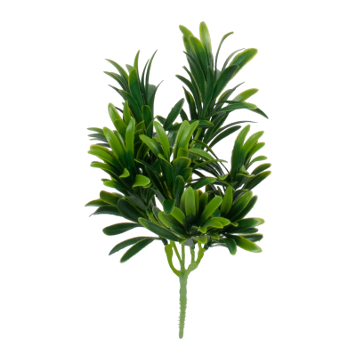 GloboStar® JAPANESE MAKI 78281 Τεχνητό Φυτό Ποδόκαρπος - Μπουκέτο Διακοσμητικών Φυτών - Κλαδιών με Φύλλωμα Πράσινο Υ30cm
