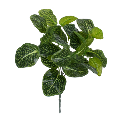 GloboStar® NERVE PLANT 78300 Τεχνητό Φυτό Φιτόνια - Μπουκέτο Διακοσμητικών Φυτών - Κλαδιών με Φύλλωμα Πράσινο Υ32cm