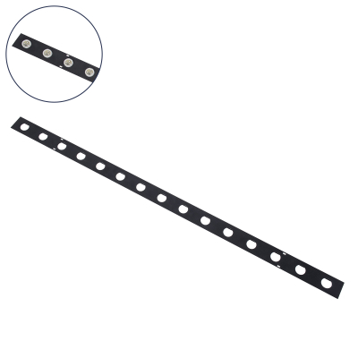 GloboStar® 90237 Μεταλλικο Καλυμμα 1 Μέτρου 15 Τεμαχίων για Ψηφιακή Αλυσίδα Γιρλάντα 20 Σποτ LED με Κωδικό 90140 Μαύρο Μ100 x Π4.7 x Υ1cm