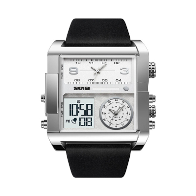 Ψηφιακό/αναλογικό ρολόι χειρός – Skmei - 2020 - Silver/White