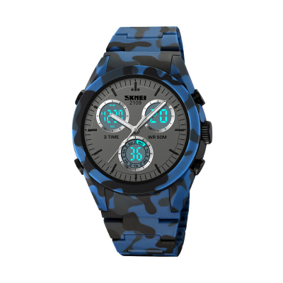 Ψηφιακό/αναλογικό ρολόι χειρός – Skmei - 2109 - Army Dark  Blue