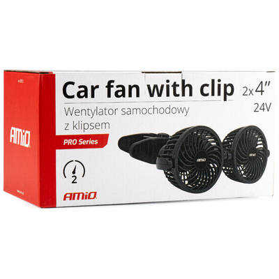 ΑΝΕΜΙΣΤΗΡΑΣ ΔΙΠΛΟΣ 24V 2χ4''(10,8cm) ΜΕ ΦΙΣ ΑΝΑΠΤΗΡΑ/2 ΤΑΧΥΤΗΤΩΝ/ ΜΕ ΜΑΝΤΑΛΑΚΙ PRO SERIES ΑΜΙΟ - 1 ΤΕΜ.