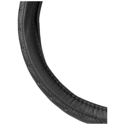 ΚΑΛΥΜΜΑ ΤΙΜΟΝΙΟΥ ΑΠΟ ΤΕΧΝΟΔΕΡΜΑ (L) 39-41cm SWC-51-L ΣΕ ΜΑΥΡΟ ΧΡΩΜΑ ΜΕ ΜΑΥΡΕΣ ΡΑΦΕΣ AMIO - 1 ΤΕΜ.