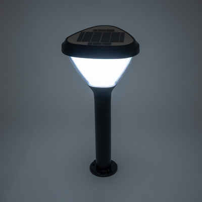 GloboStar® SOLARMIS 90521 LED Solar Bollard Light Κολωνάκι Κήπου Εξωτερικού Χώρου 10W 180lm 120° με Ενσωματωμένο Φωτοβολταϊκό Panel 6V 5W & Επαναφορτιζόμενη Μπαταρία Li-ion 3.2V 6000mAh με Αισθητήρα Ημέρας-Νύχτας - Αδιάβροχο IP65 Φ26 x Υ60cm Ψυχρό Λευκό 6000K - 2 Χρόνια Εγγύηση
