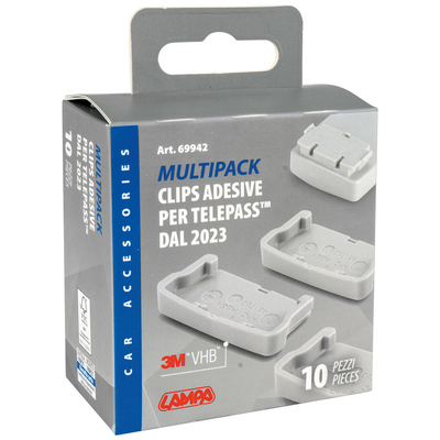 ΒΑΣΗ ΣΤΗΡΙΞΗΣ ΓΙΑ ΣΥΣΚΕΥΕΣ E-PASS ΔΙΟΔΙΩΝ (ΝΕΑΣ ΕΚΔΟΣΗΣ mod2023)  ΜΕ ΚΛΙΠ ΑΥΤΟΚΟΛΛΗΤΗ ΠΑΡΜΠΡΙΖ LAMPA - 10 ΤΕM.