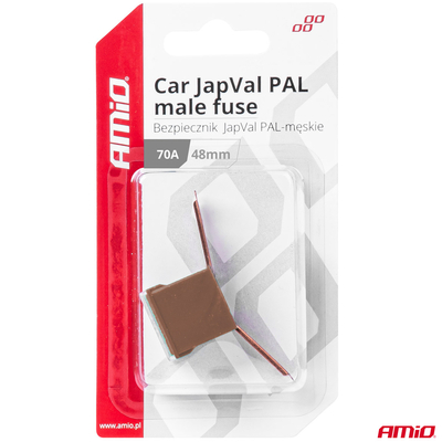 ΑΣΦΑΛΕΙΕΣ JapVal PAL ΑΡΣΕΝΙΚΕΣ 48mm 70A ΣΕ ΚΑΦΕ ΧΡΩΜΑ AMIO - 2 Τεμ.