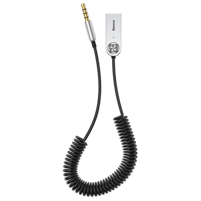 ΑΝΤΑΠΤΟΡΑΣ AUDIO BLUETOOTH 5.0 ΑΠΟ USB ΣΕ AUX ΜΑΥΡΟ ΣΠΙΡΑΛ AMIO - 1 τεμ.