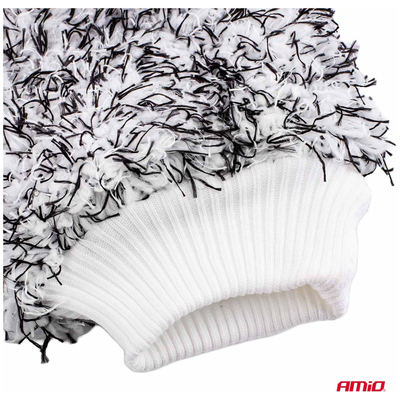 ΓΑΝΤΙ ΠΛΥΣΙΜΑΤΟΣ ΜΕ ΜΙΚΡΟΙΝΕΣ (MICROFIBER) 25x18cm 600g/sqm ΑΣΠΡΟ/ΜΑΥΡΟ AMIO - 1 Τεμ.