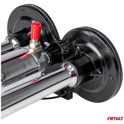 ΚΟΡΝΑ ΠΝΕΥΜΑΤΙΚΗ 12/24V 118db ΔΙΠΛΗ 2 ΤΟΝΩΝ ΧΡΩΜΙΟ ΑΜΙΟ - 1 ΤΕΜ.