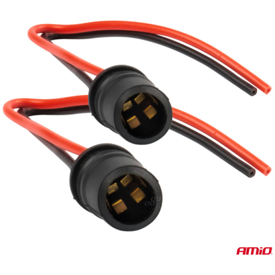 ΦΙΣΑ 12/24V  ΓΙΑ ΛΑΜΠΕΣ T10/ W5W/ W3W/ W16W ME ΚΑΛΩΔΙΟ ΑΜΙΟ - 2 ΤΕΜ.