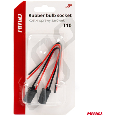 ΦΙΣΑ 12/24V  ΓΙΑ ΛΑΜΠΕΣ T10/ W5W/ W3W/ W16W ME ΚΑΛΩΔΙΟ ΑΜΙΟ - 2 ΤΕΜ.