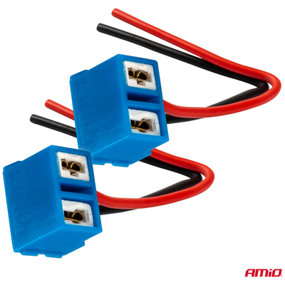 ΦΙΣΑ ΚΕΡΑΜΙΚΗ 12/24V ΓΩΝΙΑ ΓΙΑ ΛΑΜΠΕΣ ΑΛΟΓΟΝΟΥ H7  ΜΕ ΚΑΛΩΔΙΟ ΑΜΙΟ - 2 ΤΕΜ.