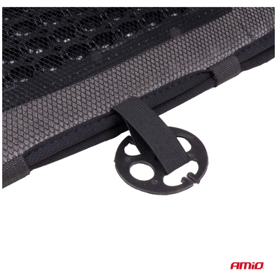 ΠΛΑΤΟΚΑΘΙΣΜΑ ΜΕ ΧΑΝΤΡΕΣ ΚΑΙ ΜΑΞΙΛΑΡΑΚΙ ΜΕΣΗΣ ΠΟΛΥΕΣΤΕΡΙΚΟ ΥΦΑΣΜΑ 97x44cm ΜΑΥΡΟ AMIO - 1 Τεμ.