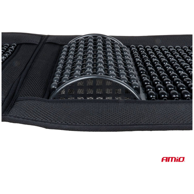 ΠΛΑΤΟΚΑΘΙΣΜΑ ΜΕ ΧΑΝΤΡΕΣ ΚΑΙ ΜΑΞΙΛΑΡΑΚΙ ΜΕΣΗΣ ΠΟΛΥΕΣΤΕΡΙΚΟ ΥΦΑΣΜΑ 97x44cm ΜΑΥΡΟ AMIO - 1 Τεμ.