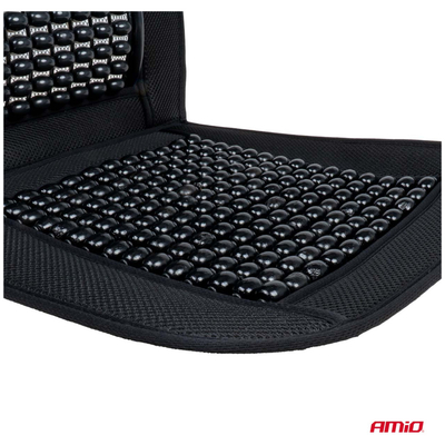 ΠΛΑΤΟΚΑΘΙΣΜΑ ΜΕ ΧΑΝΤΡΕΣ ΚΑΙ ΜΑΞΙΛΑΡΑΚΙ ΜΕΣΗΣ ΠΟΛΥΕΣΤΕΡΙΚΟ ΥΦΑΣΜΑ 97x44cm ΜΑΥΡΟ AMIO - 1 Τεμ.