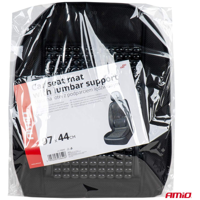 ΠΛΑΤΟΚΑΘΙΣΜΑ ΜΕ ΧΑΝΤΡΕΣ ΚΑΙ ΜΑΞΙΛΑΡΑΚΙ ΜΕΣΗΣ ΠΟΛΥΕΣΤΕΡΙΚΟ ΥΦΑΣΜΑ 97x44cm ΜΑΥΡΟ AMIO - 1 Τεμ.