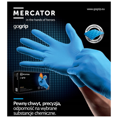 ΓΑΝΤΙΑ ΝΙΤΡΙΛΙΟΥ MERCATOR GOGRIP ΣΕ ΜΑΥΡΟ ΧΡΩΜΑ SMALL (S) ΑΜΙΟ - 50 ΤΕΜ.