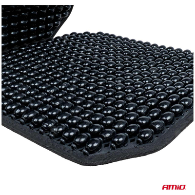 ΠΛΑΤΟΚΑΘΙΣΜΑ ΜΕ ΧΑΝΤΡΕΣ ΚΑΙ ΜΑΞΙΛΑΡΑΚΙ ΜΕΣΗΣ ΜΕ ΚΑΛΥΨΗ ΣΕ ΠΡΟΣΚΕΦΑΛΟ 126x44cm ΜΑΥΡΟ AMIO - 1 Τεμ.