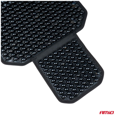 ΠΛΑΤΟΚΑΘΙΣΜΑ ΜΕ ΧΑΝΤΡΕΣ ΚΑΙ ΜΑΞΙΛΑΡΑΚΙ ΜΕΣΗΣ ΜΕ ΚΑΛΥΨΗ ΣΕ ΠΡΟΣΚΕΦΑΛΟ 126x44cm ΜΑΥΡΟ AMIO - 1 Τεμ.